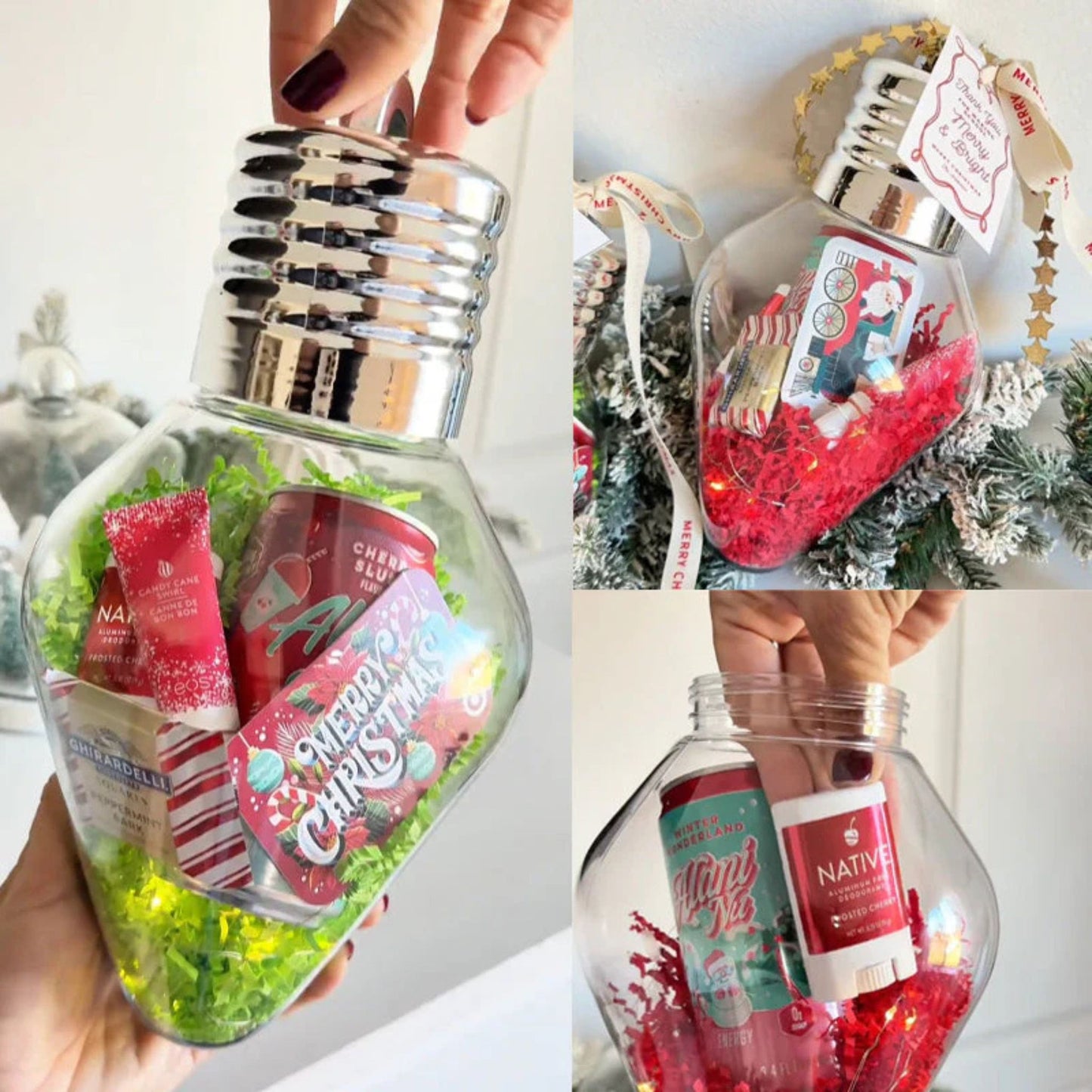 🎄 Christmas Bulb Gift Jar
