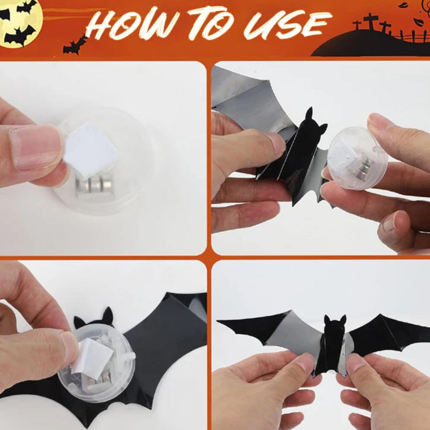 đŠ LED Bat Wall Sticker