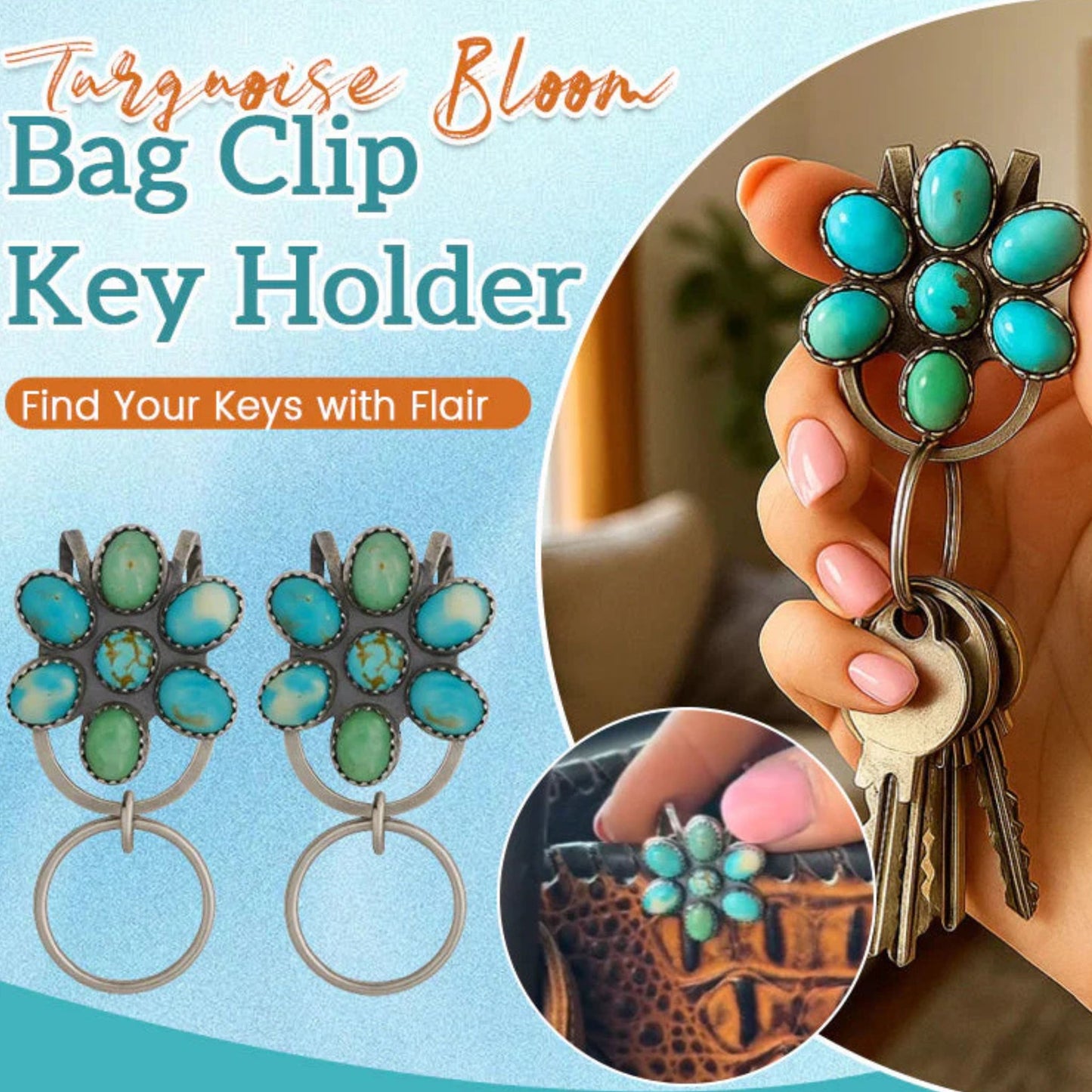 🌼 Western Blossom Key Clip