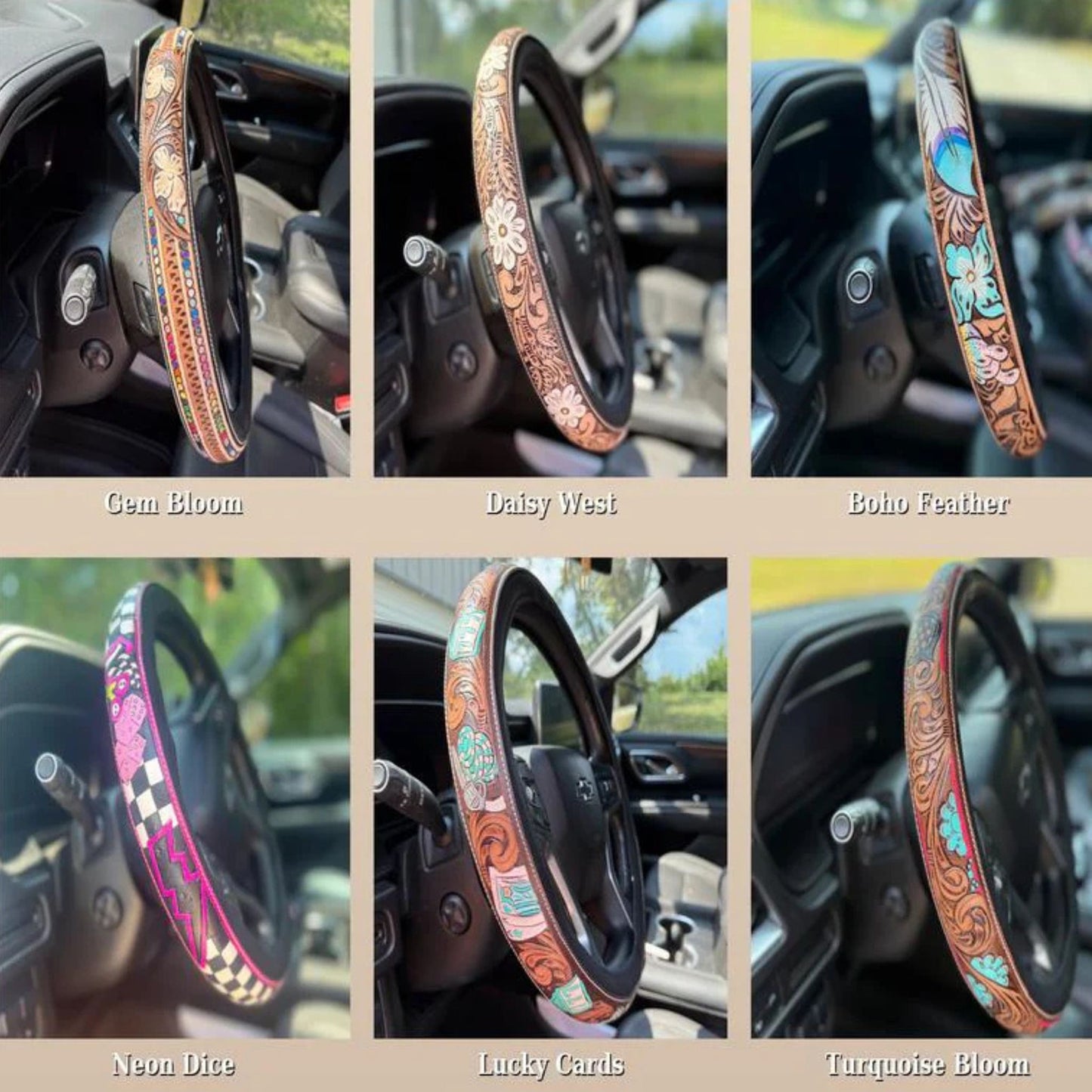 🤠 Western Steering Wheel Cover