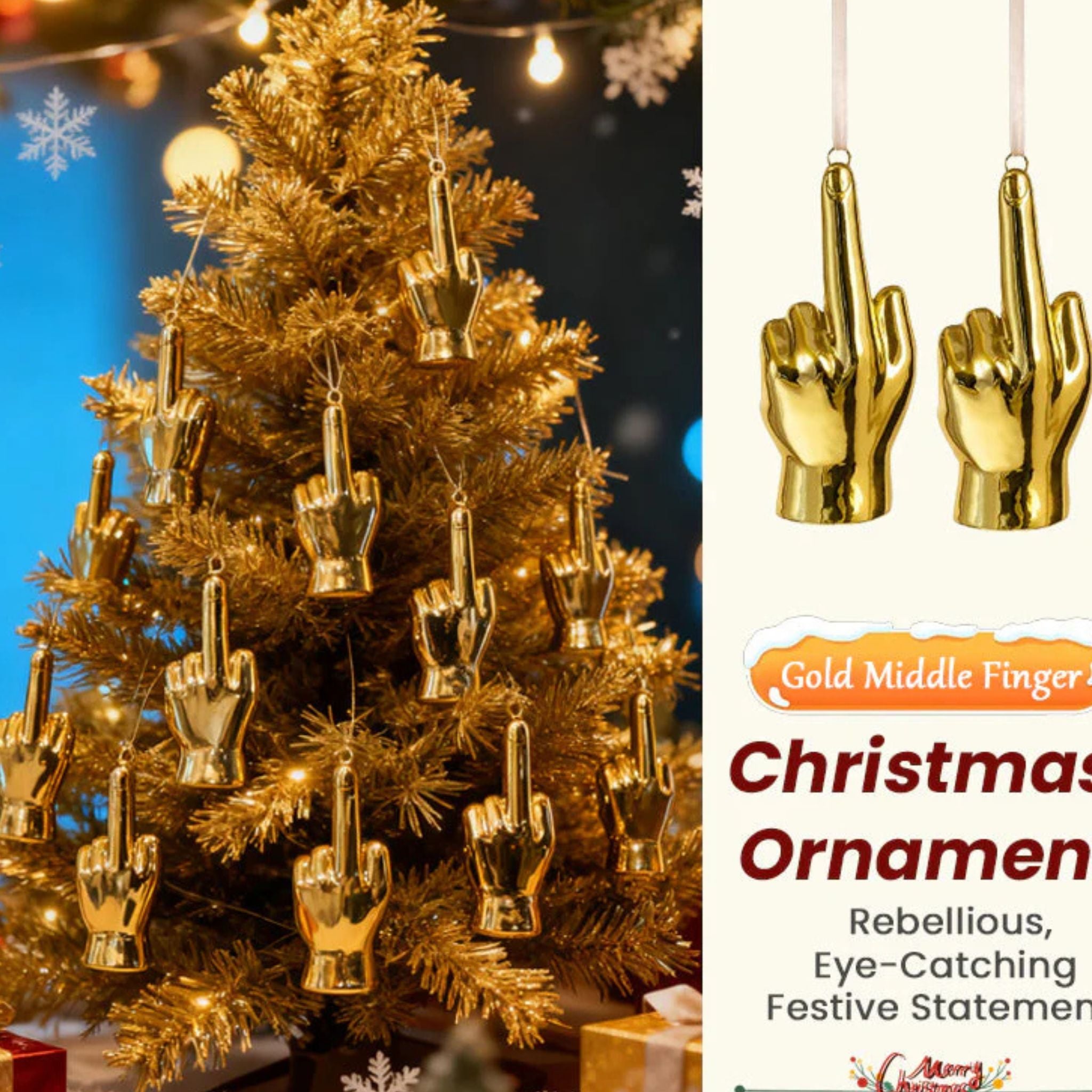 🎄 Easter Middle Finger Decoration – Bold, Funny & Unapologetically Festive! 🎄