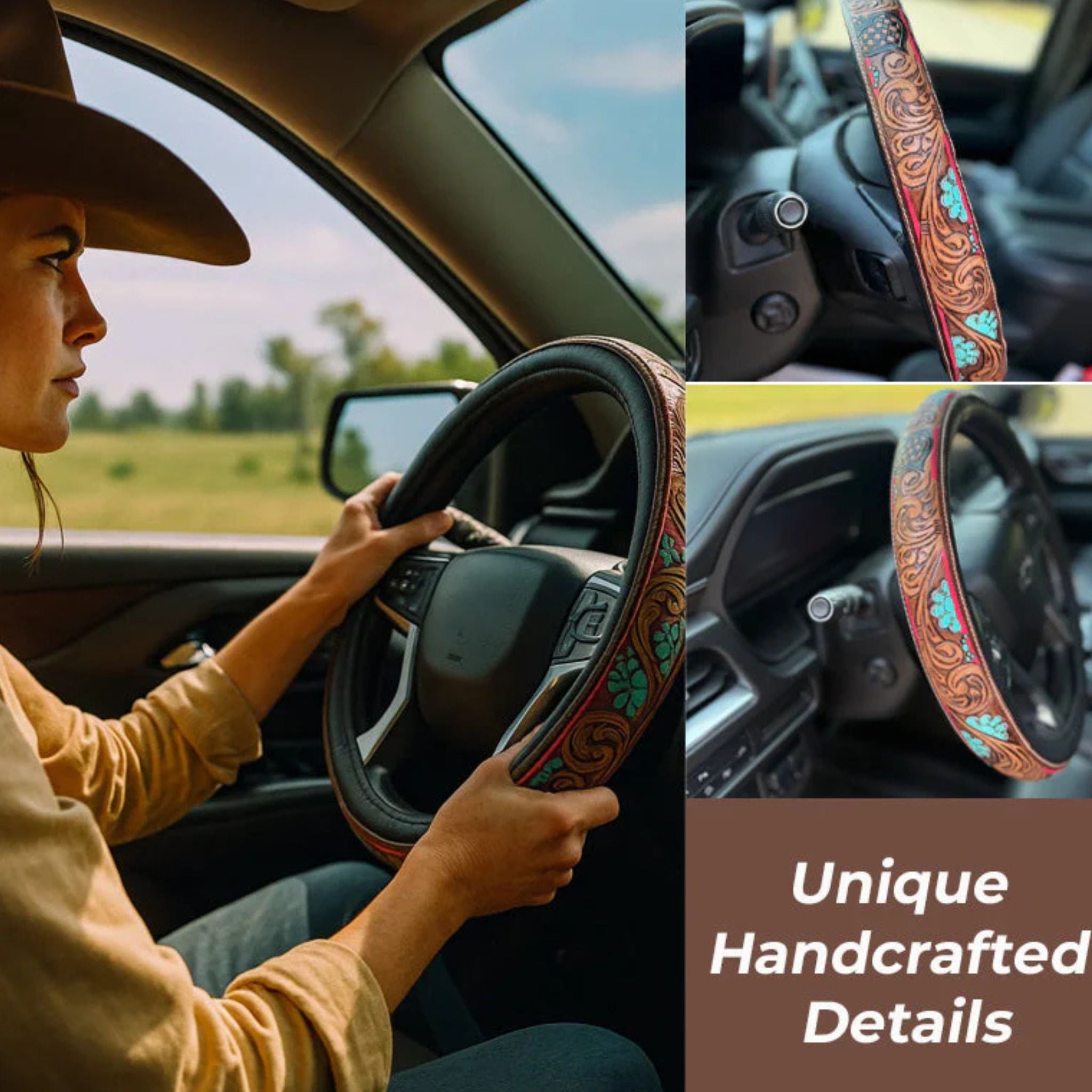🤠 Western Steering Wheel Cover