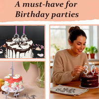 🎂 Reusable Number Birthday Candle Holder Set