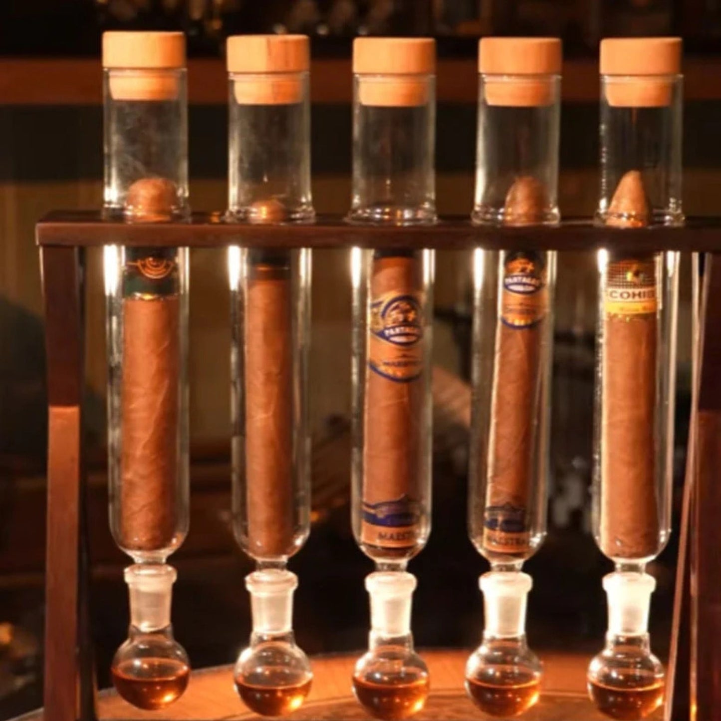 🥃 Cigar Test Tube Humidor Rack