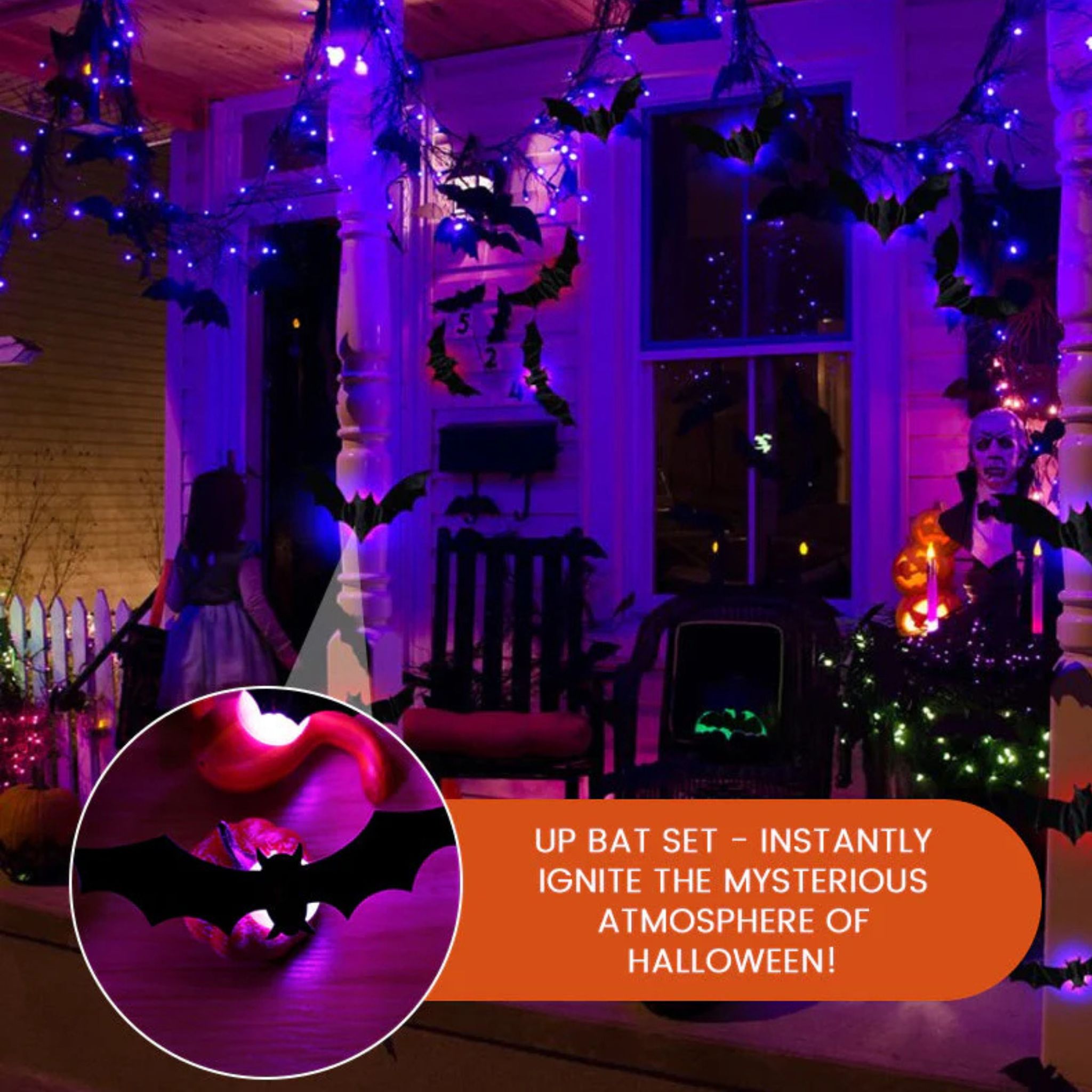 🦇 LED Bat Wall Sticker