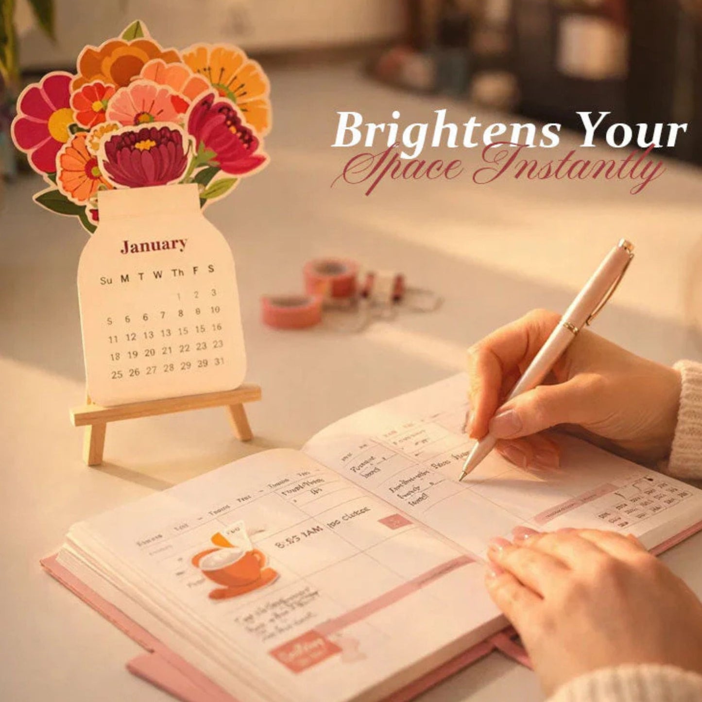 🌸 Blooming Desk Flower Calendar