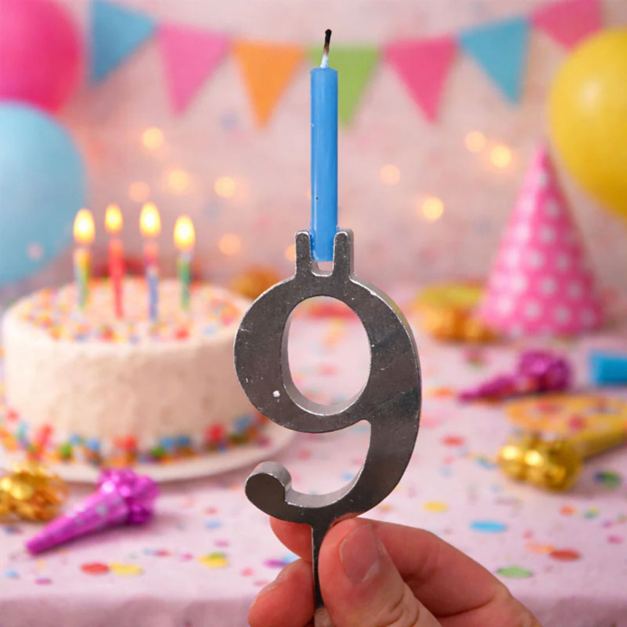🎂 Reusable Number Birthday Candle Holder Set