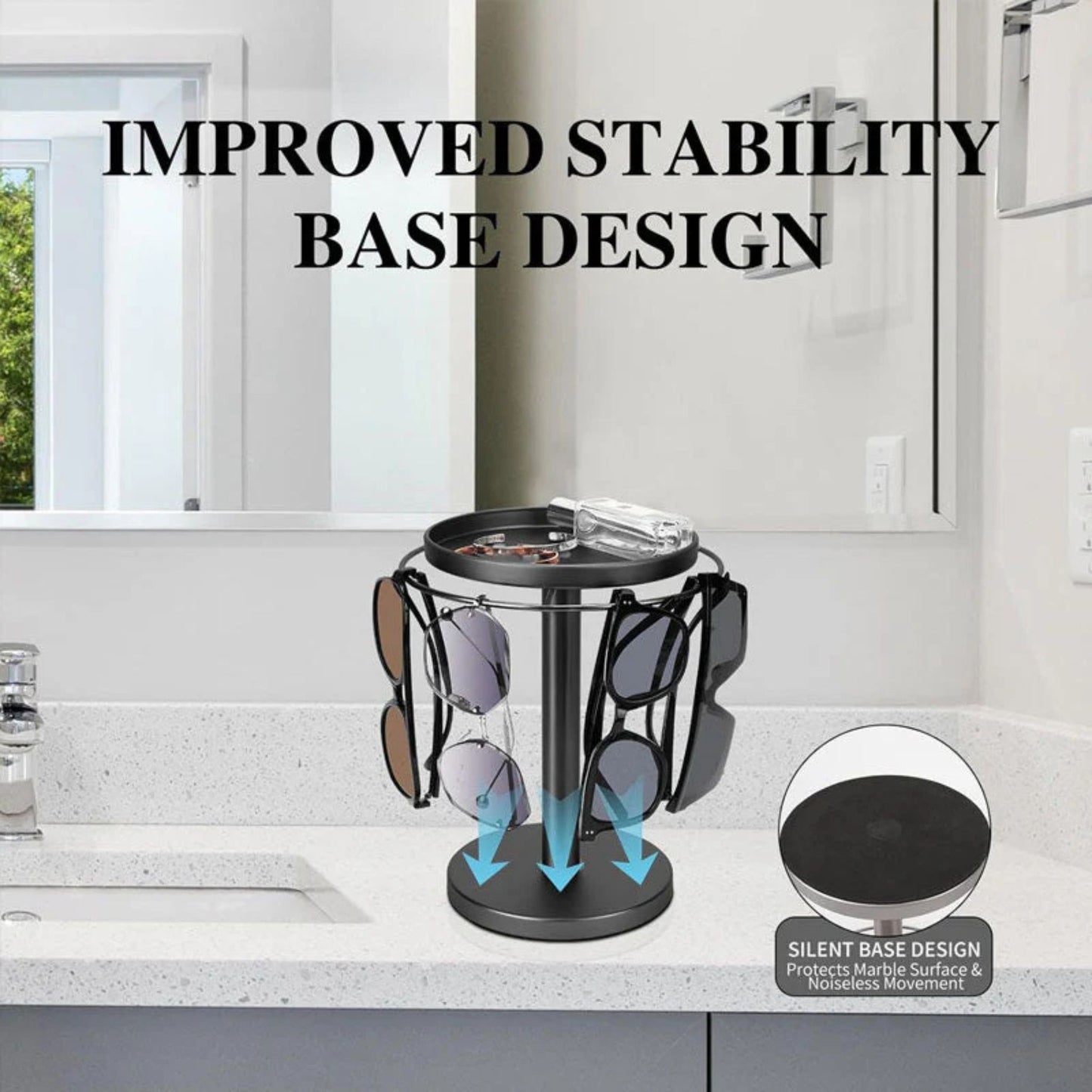 👓 360° Rotating Glasses Stand