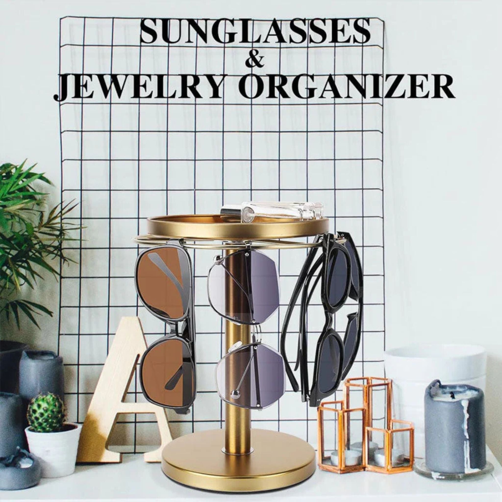 👓 360° Rotating Glasses Stand