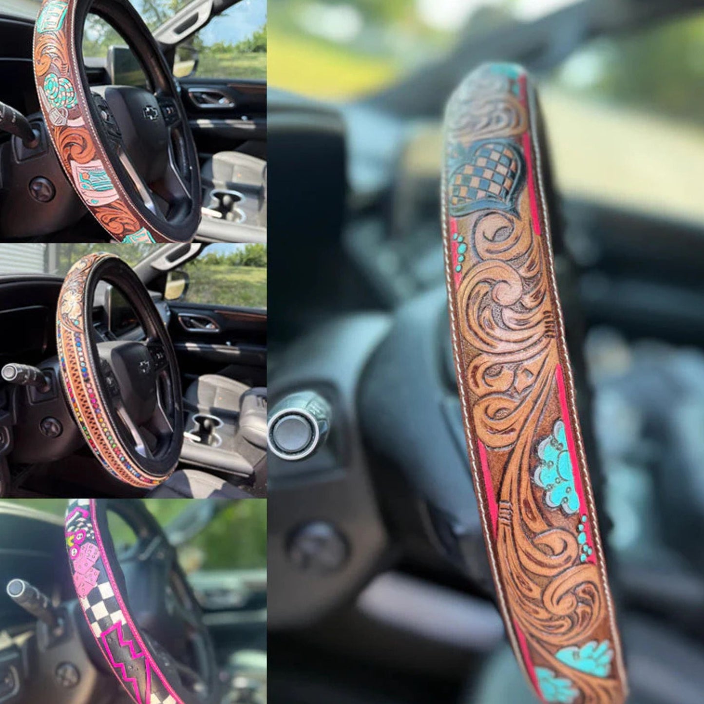 🤠 Western Steering Wheel Cover